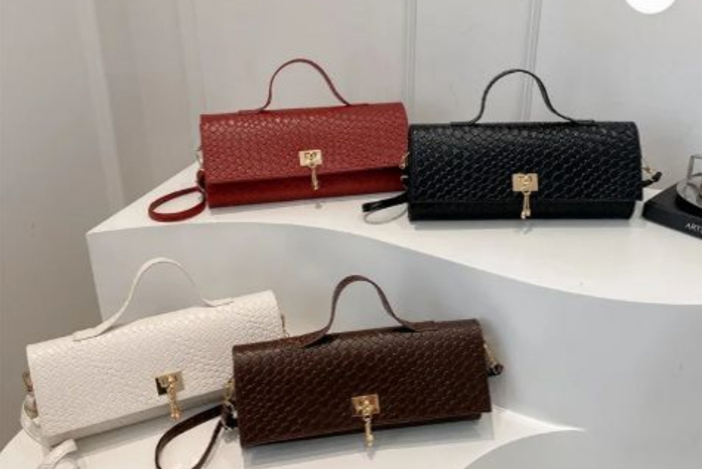 Women fashion clutch White