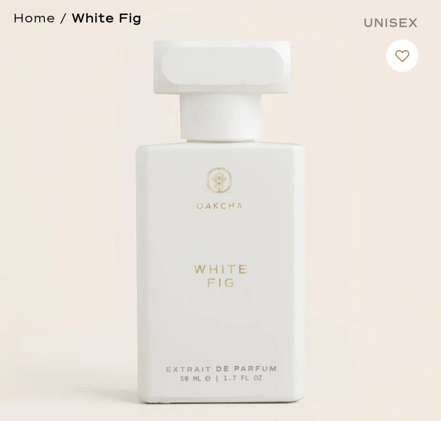 WHITE FIG UNISEX BY  OAKCHA  size 50ml
