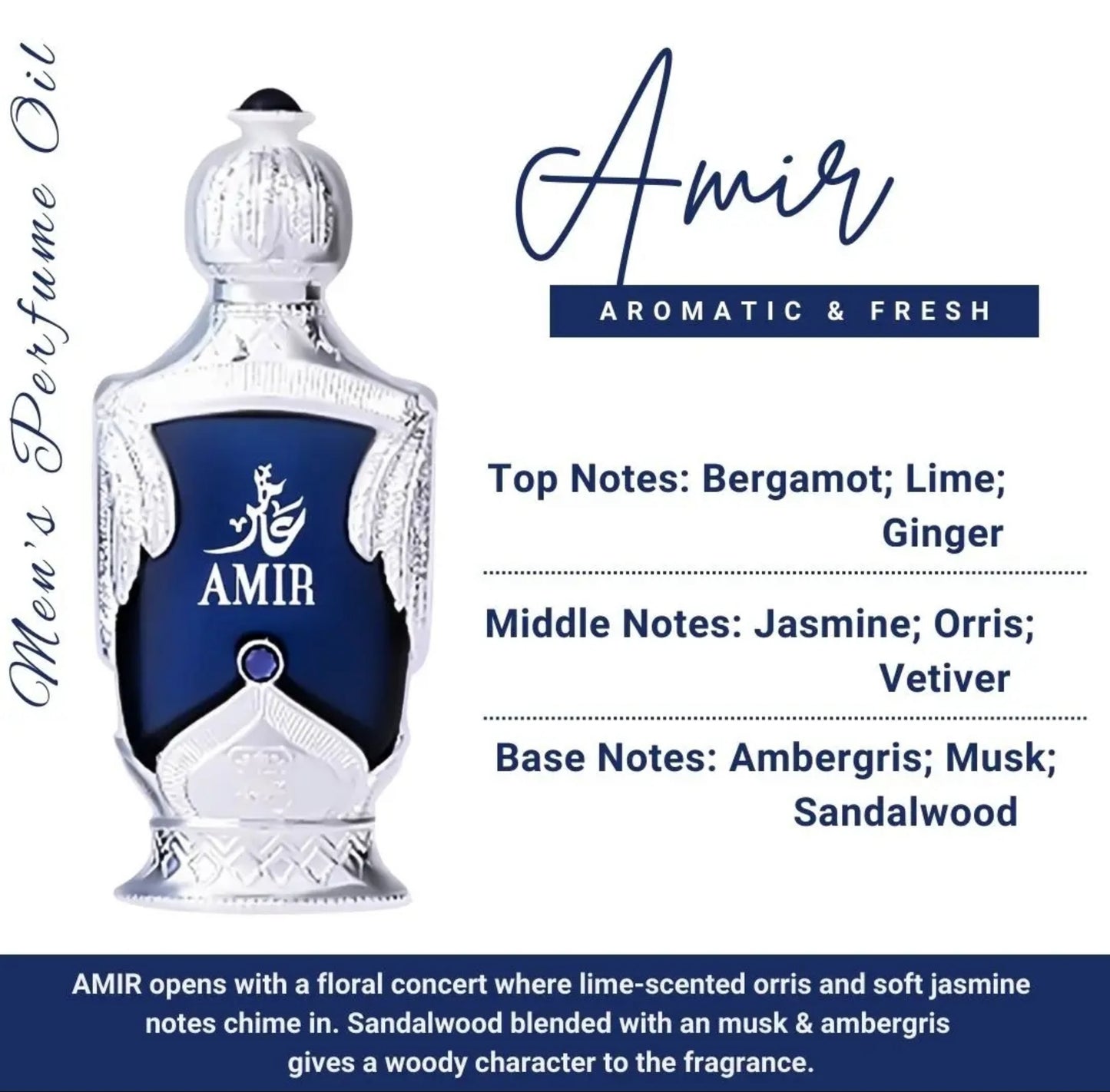 Amir perfume oil Aromatic & fresh