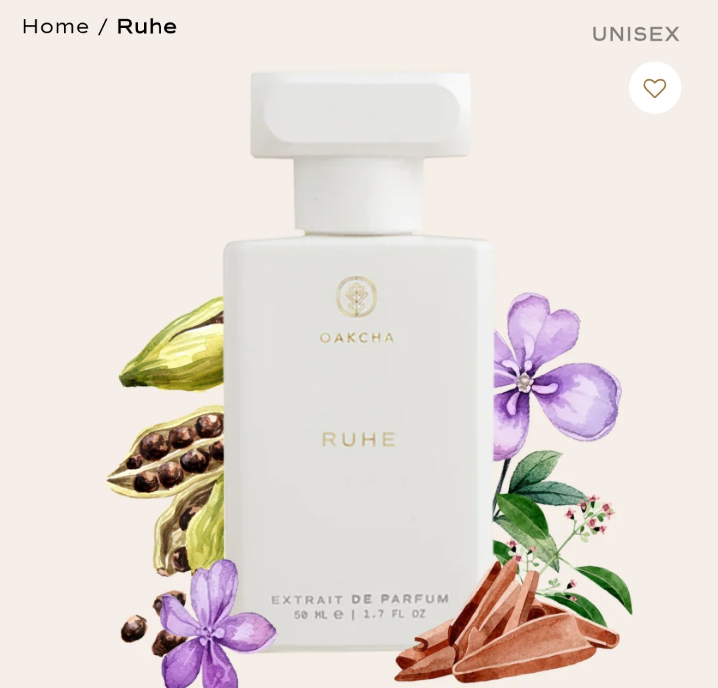 RUHE UNISEX. By Oakcha size  50ml