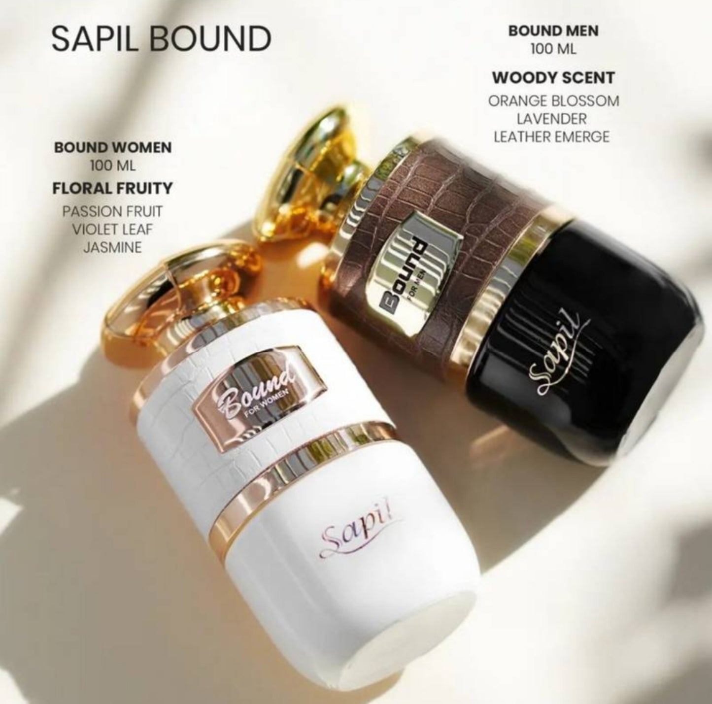 SAPIL BOUND EAU DE TOILETTE FOR MEN LUXURY SCENT 100ML
