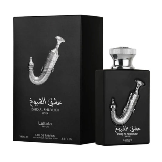 ISHQ AL SHUYUKH SILVER MEN EDP 100ML by lattafa