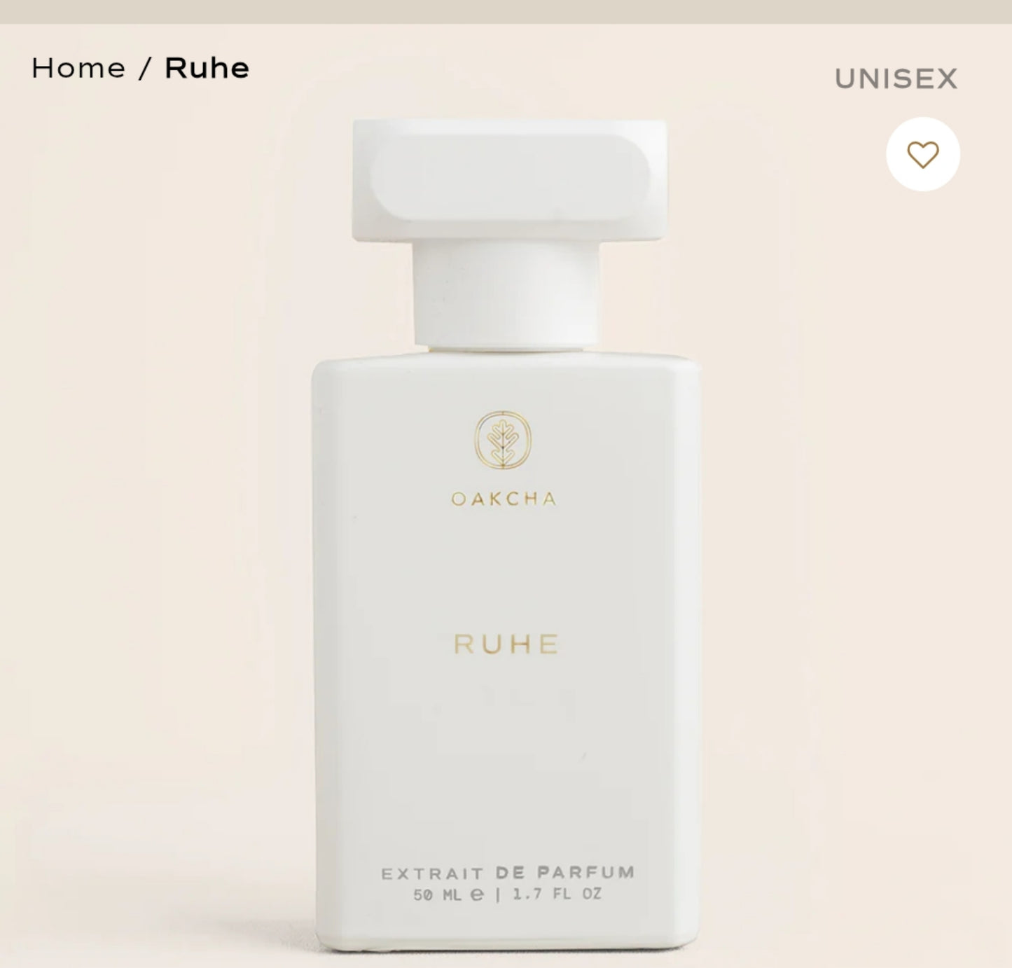 RUHE UNISEX. By Oakcha size  50ml