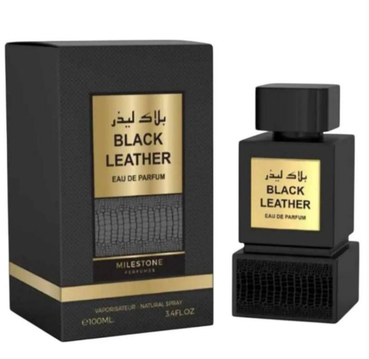 BLACK LEATHER EDP 100ML (3.4OZ) BY MILESTONE