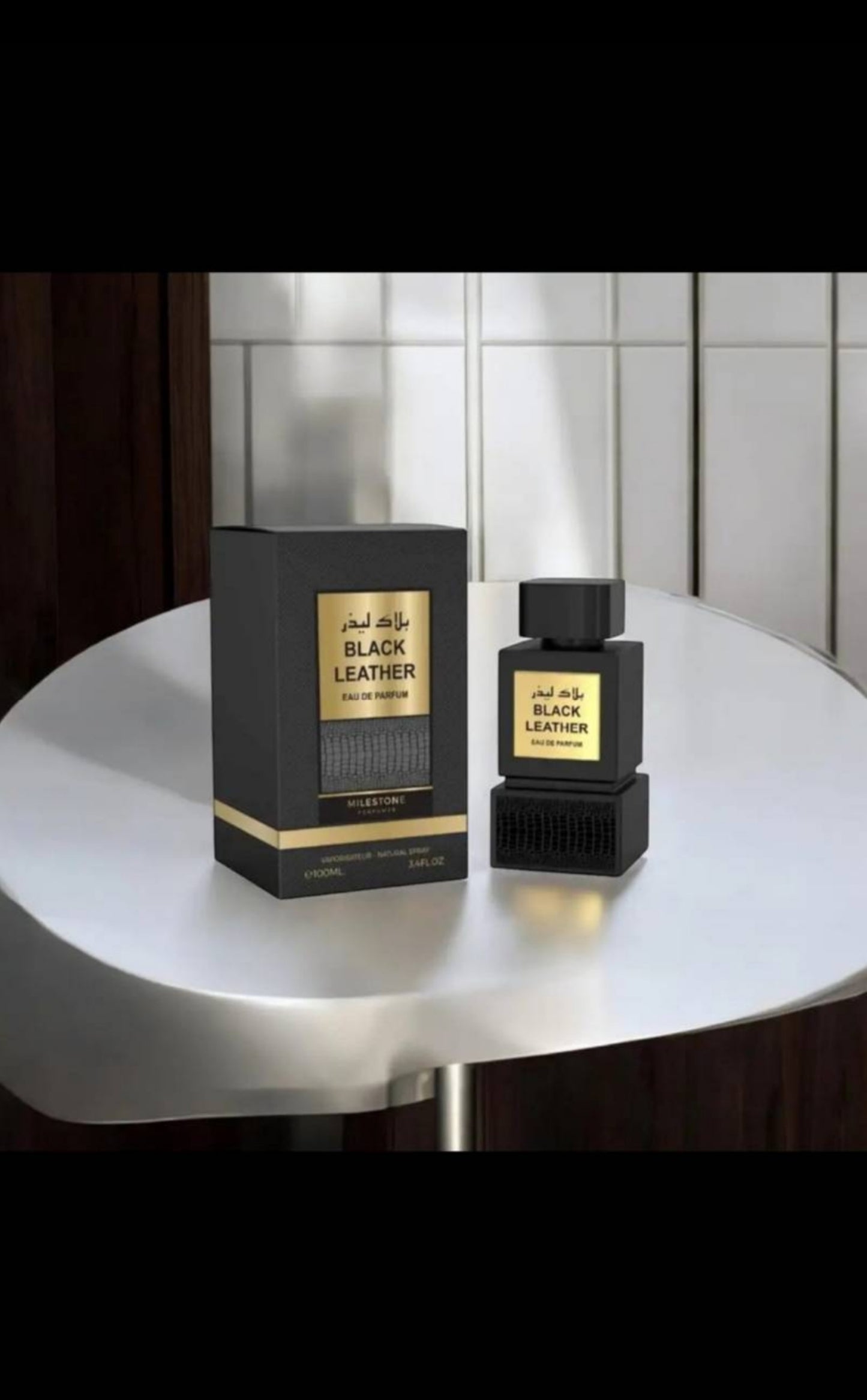 BLACK LEATHER EDP 100ML (3.4OZ) BY MILESTONE